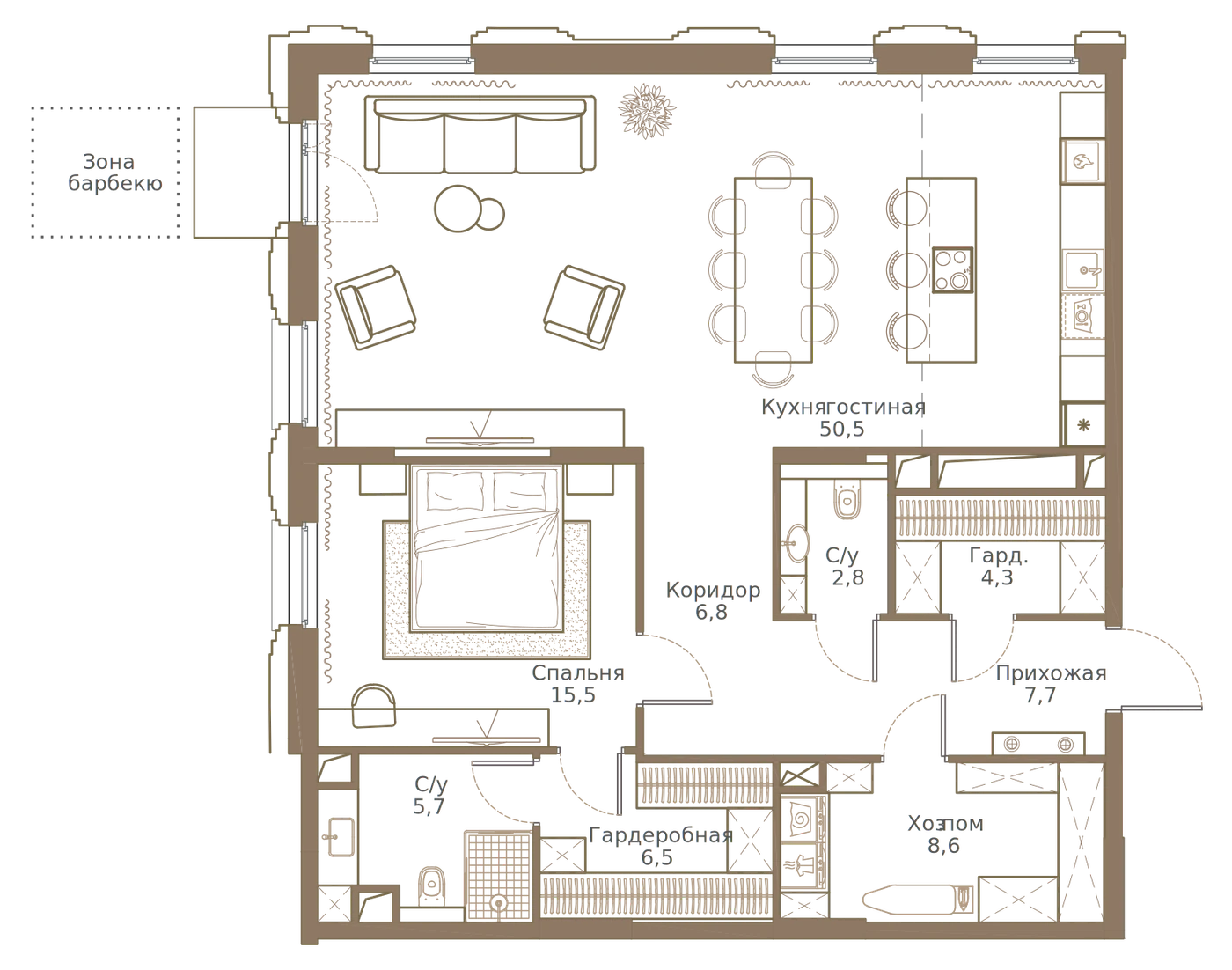 Планировка Дом Франка 109,3 м², Дом Фальконье · №57