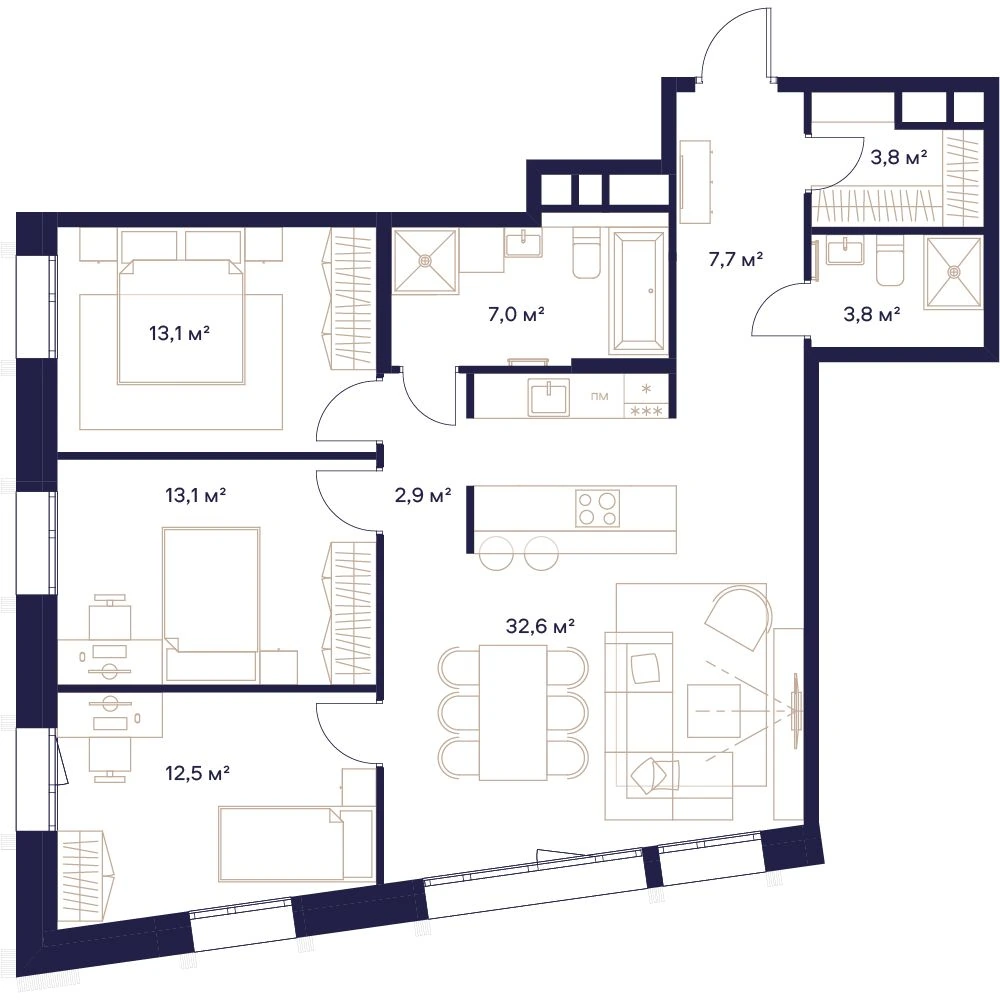 Планировка Союз 97 м², №31
