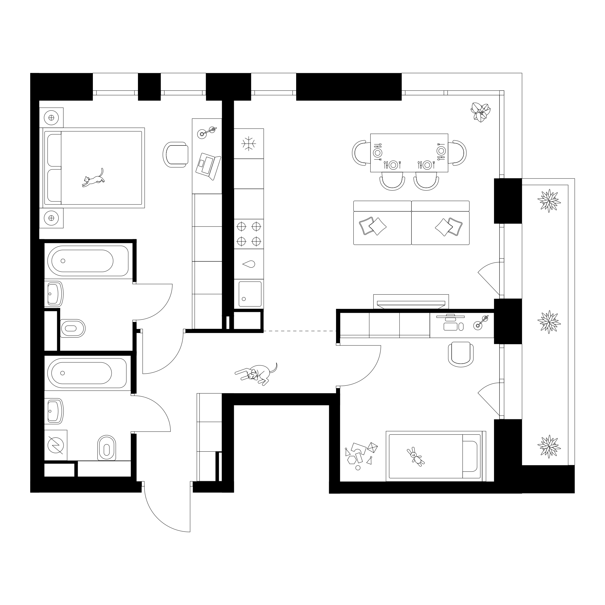 Планировка Грин парк: 62,1 м²