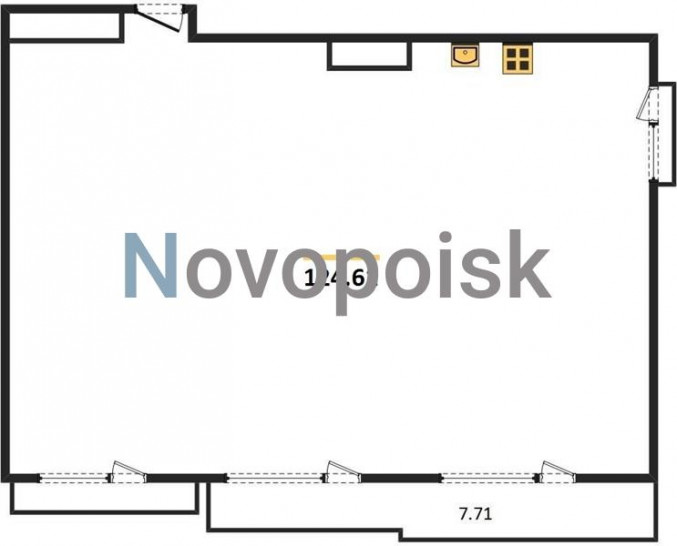 Планировка HILL8: 124,61 м²