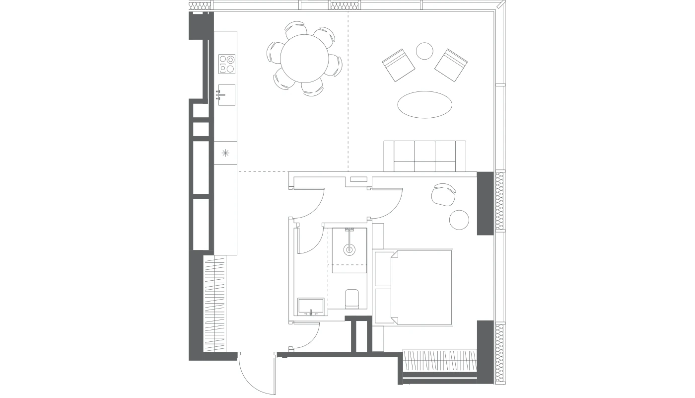 Планировка Capital Towers 66,9 м², 29.03