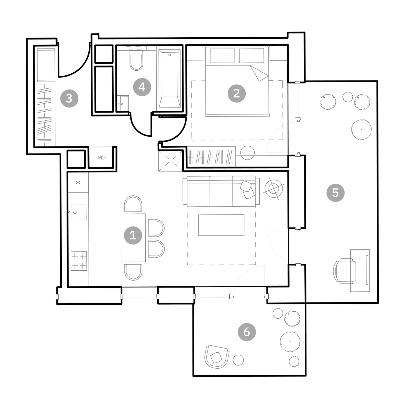 Планировка ФизтехСити 61,1 м², А.114
