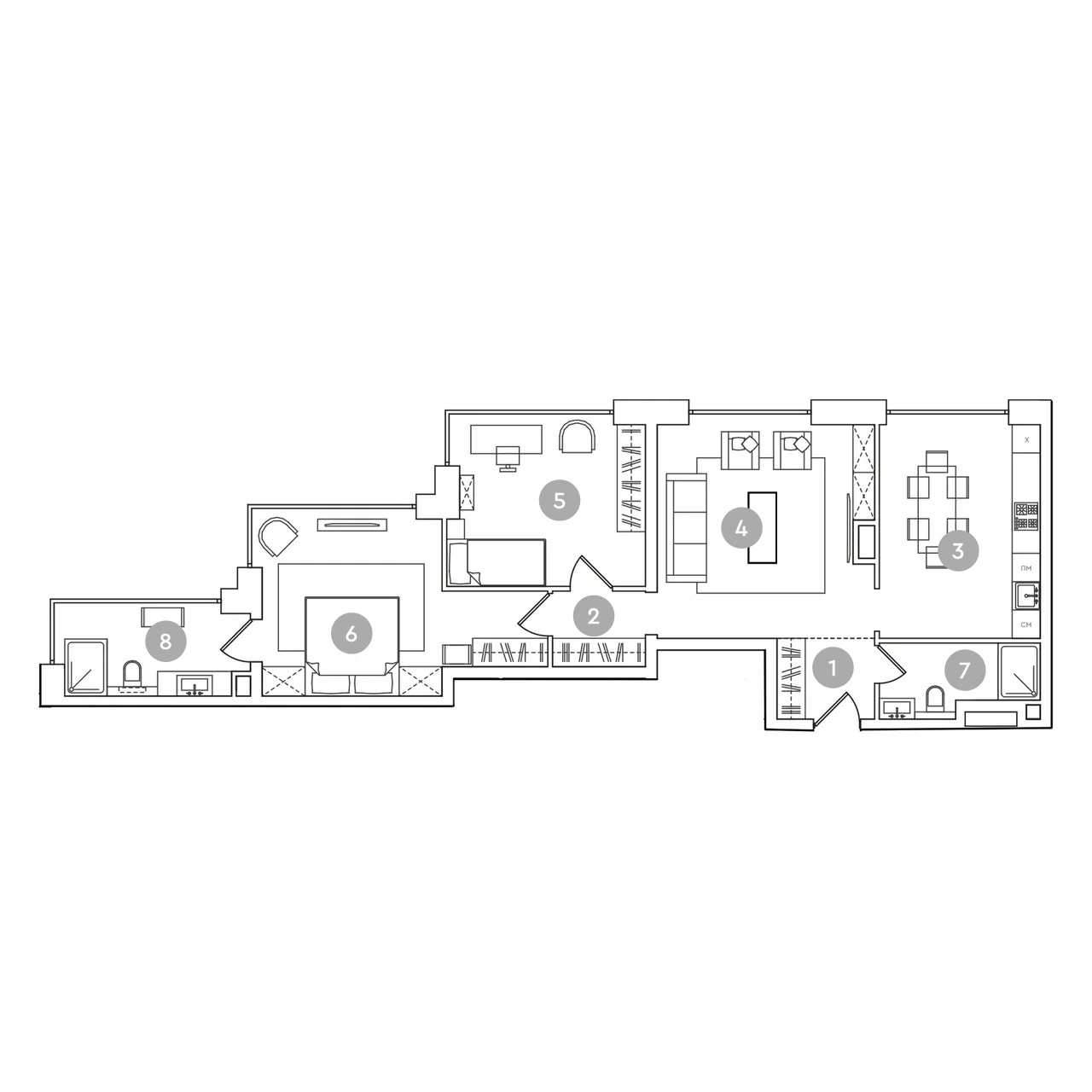 Планировка RED7 (РедСевен) 89,3 м², № 1903