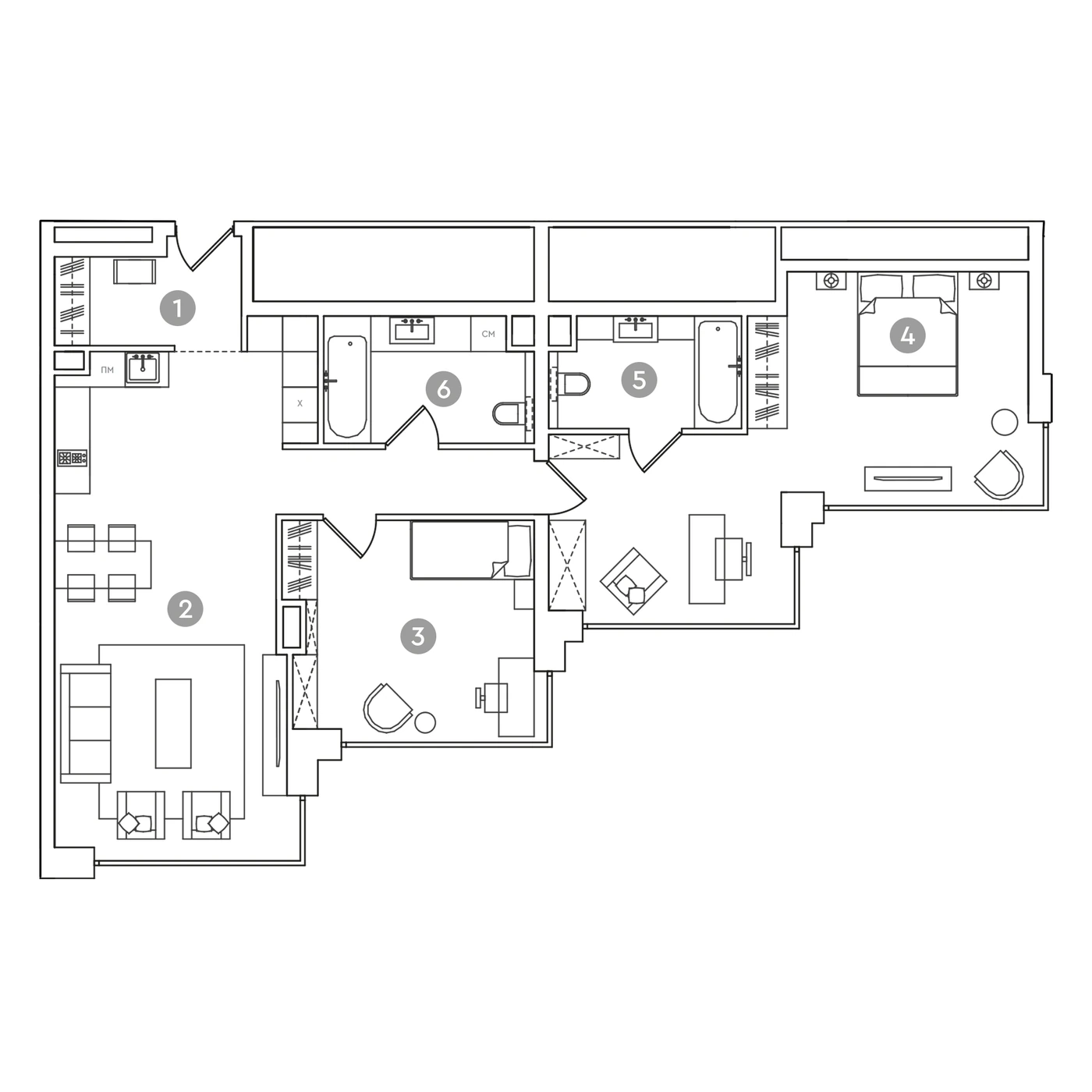 Планировка RED7 (РедСевен) 102,9 м², № 1902