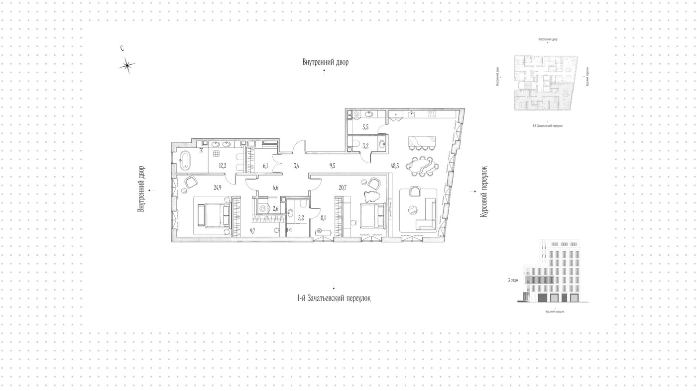 Планировка Аннабель 170 м², Лот Whitewill 253469 · 3 этаж