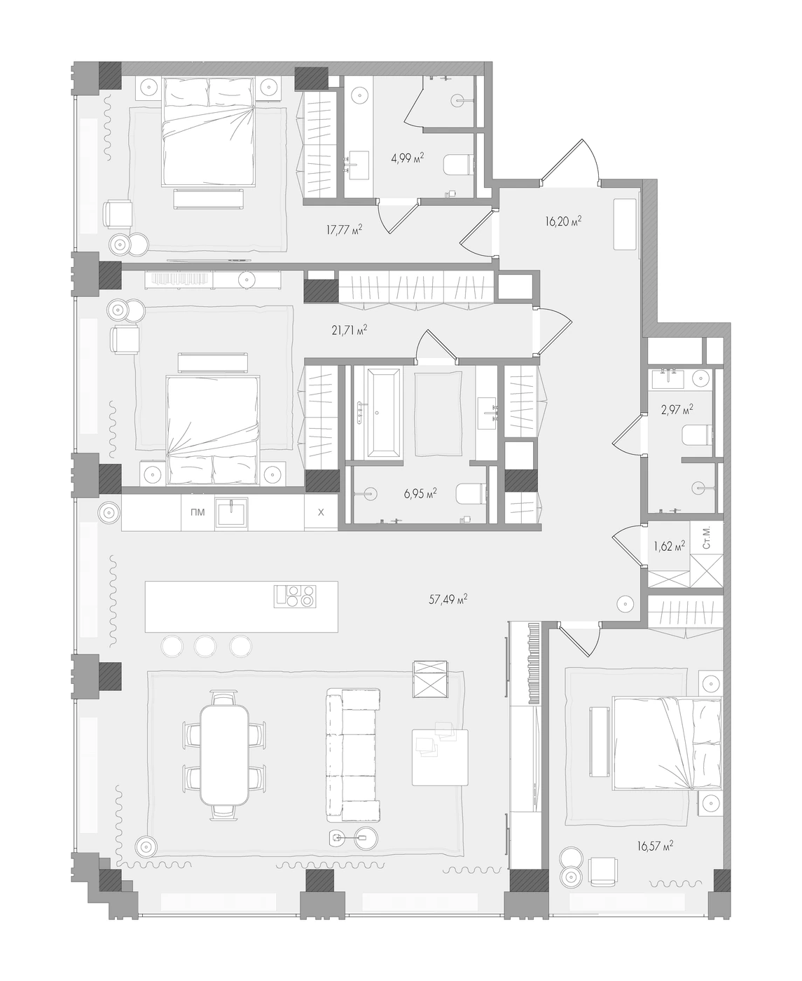 Планировка ФОРУМ 148,4 м², №24