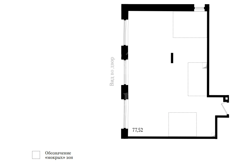 Планировка Руновский 14 77,52 м², 138830