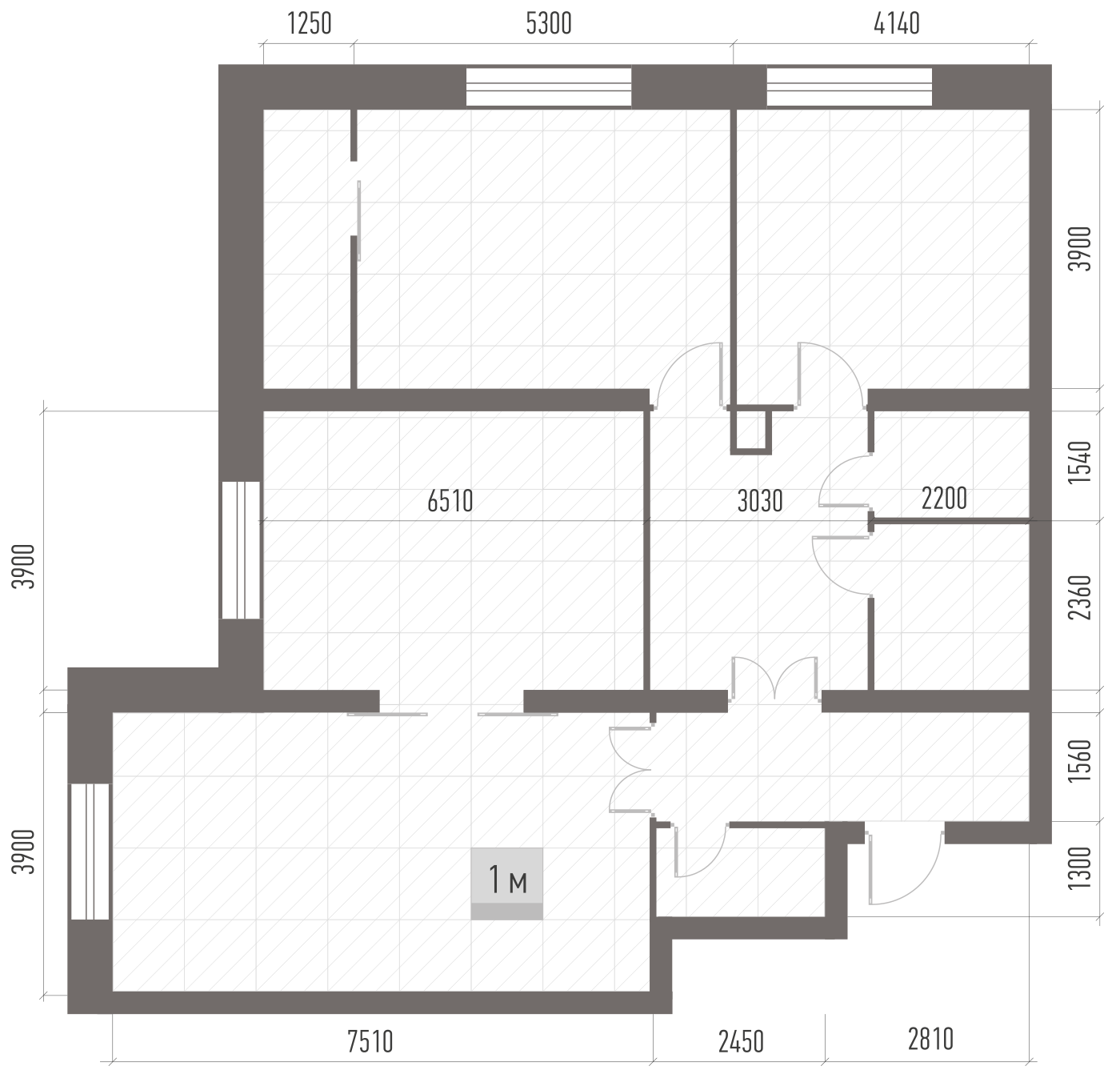 Планировка Alcon Tower: 122 м²