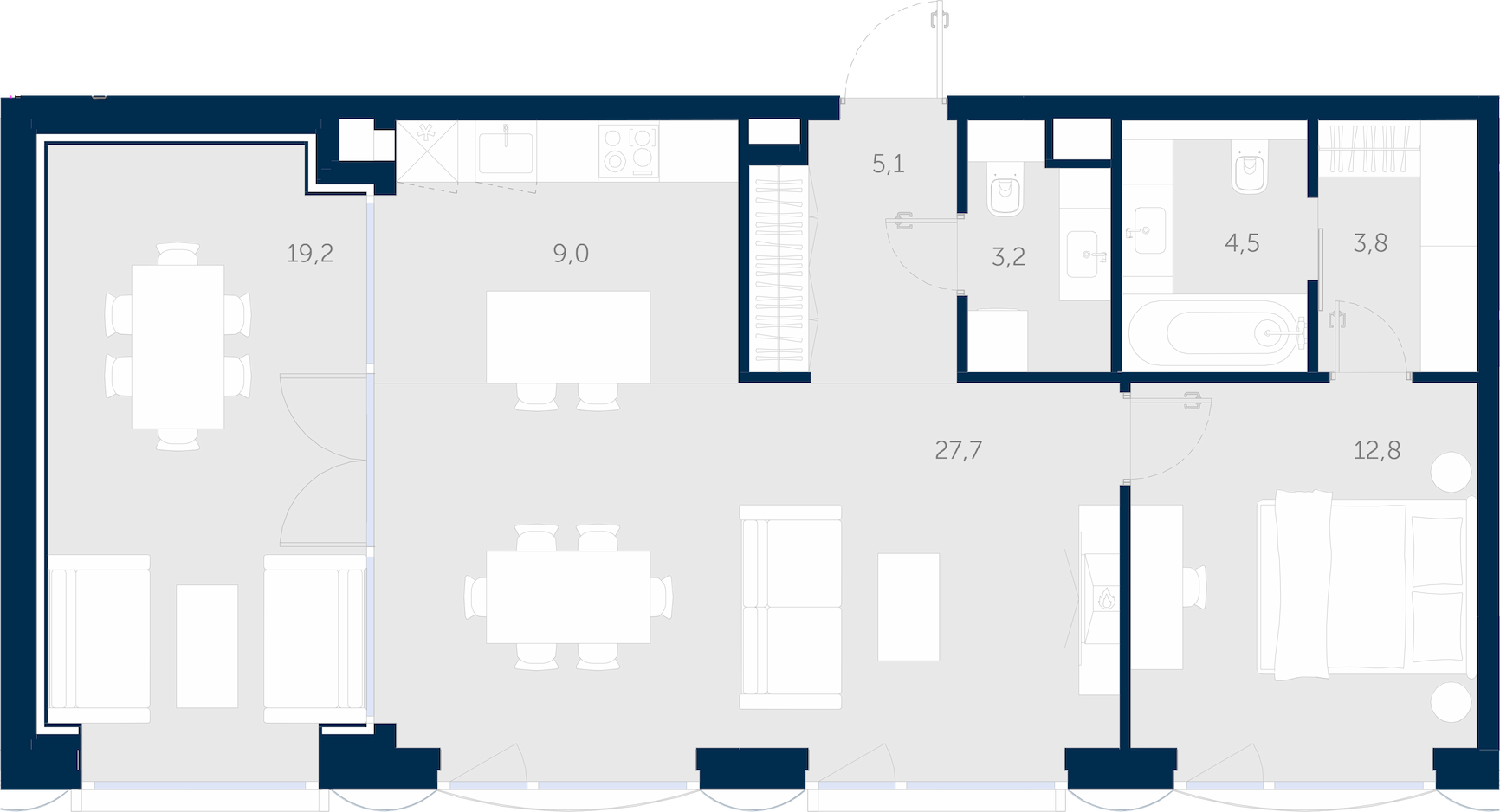 Планировка Логос: 85,3 м²